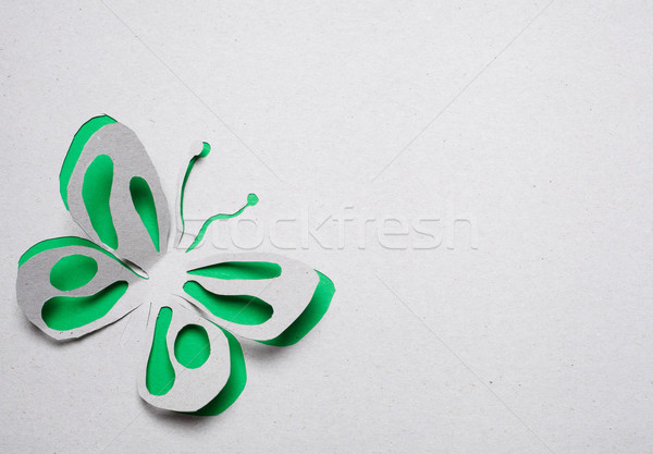 Stockfoto: Vlinder · origami · afbeelding · abstract · groene · voorjaar