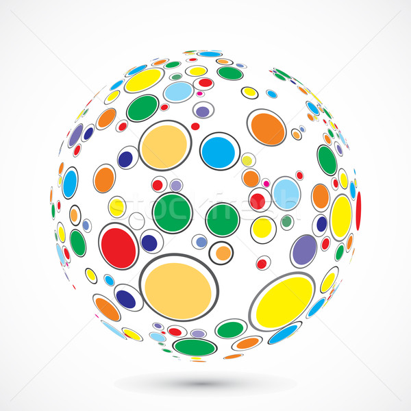 Globe consist of color circles Stock photo © djemphoto
