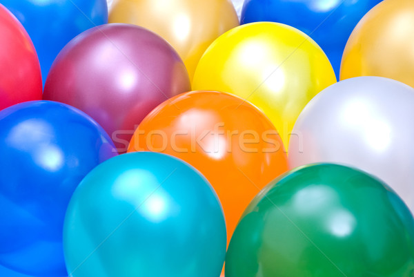 Stockfoto: Ballonnen · groep · leuk · Rood · kleur · witte