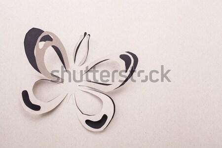 Stockfoto: Vlinder · origami · afbeelding · abstract · witte · voorjaar