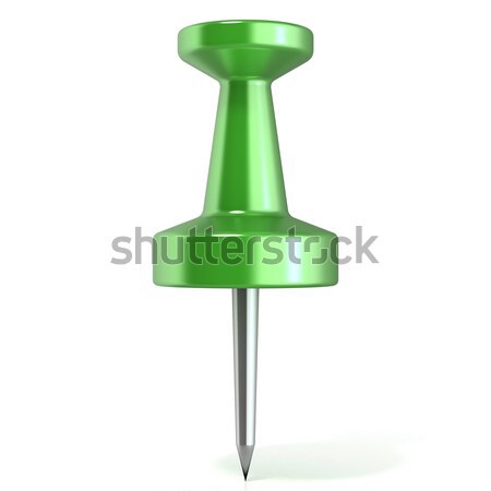 Green thumbtack.3D Stock photo © djmilic