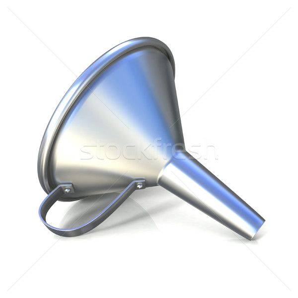 Steel funnel. 3D Stock photo © djmilic