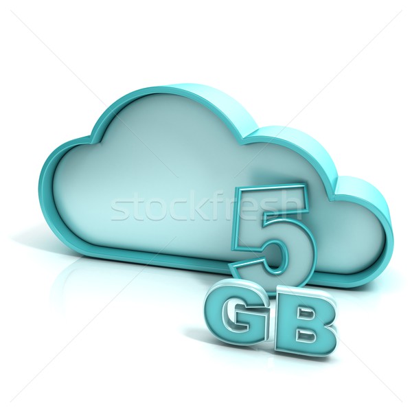 Cloud computing and database. 5 GB capacity Stock photo © djmilic