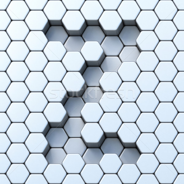 Hexagonal grid letter Z 3D Stock photo © djmilic