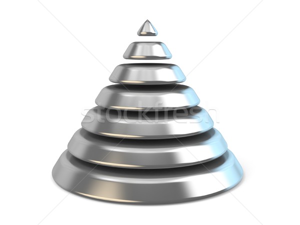Steel cone with seven levels. 3D Stock photo © djmilic