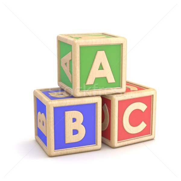 Letter blocks ABC. 3D Stock photo © djmilic