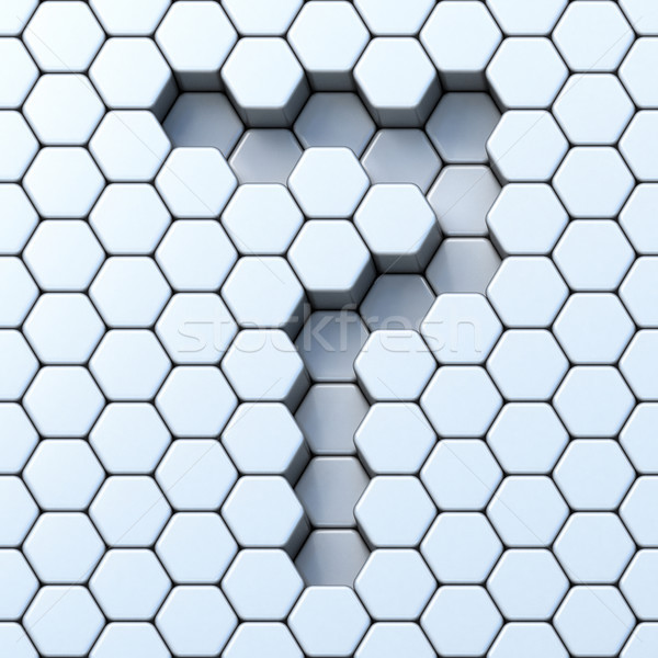 Hexagonal grid number SEVEN 7 3D Stock photo © djmilic