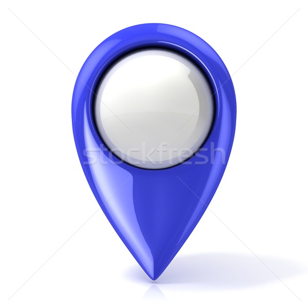 Pokaż niebieski odizolowany biały Internetu kompas Zdjęcia stock © djmilic