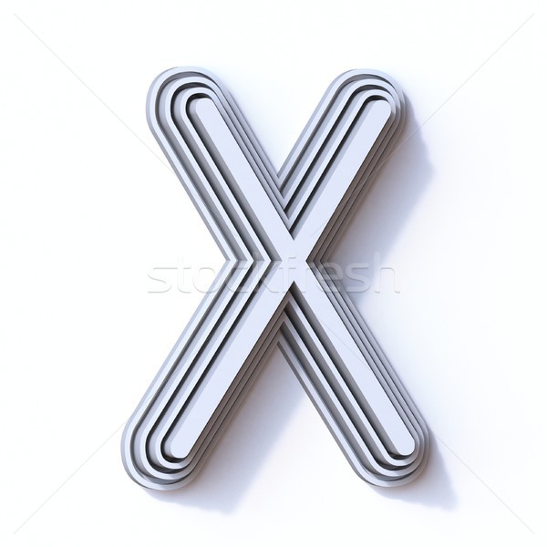 Three steps font letter X 3D Stock photo © djmilic