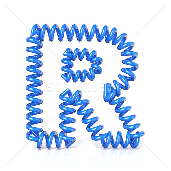 Spring, spiral cable font collection letter - R. 3D Stock photo © djmilic