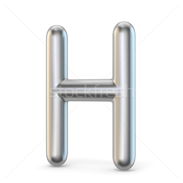 Metal alphabet symbol. Letter H 3D Stock photo © djmilic