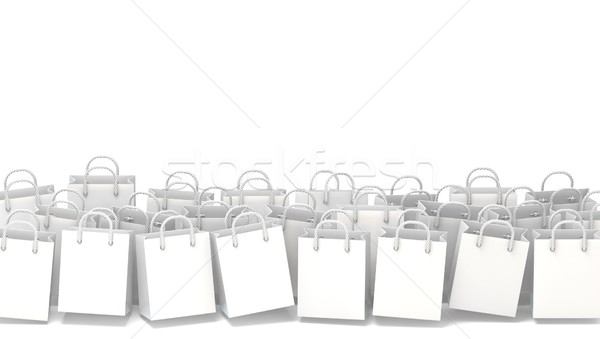 White blank shopping bags. 3D Stock photo © djmilic