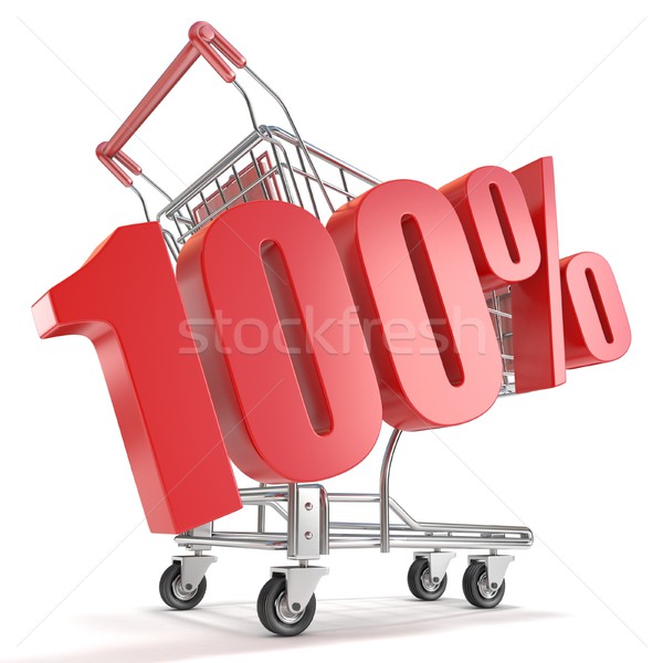 100 cent pour cent réduction panier vente [[stock_photo]] © djmilic