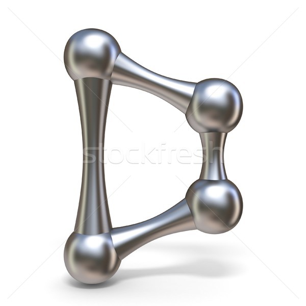 Imagine de stoc: Oţel · molecular · trecut · litera · d · 3D · 3d · face