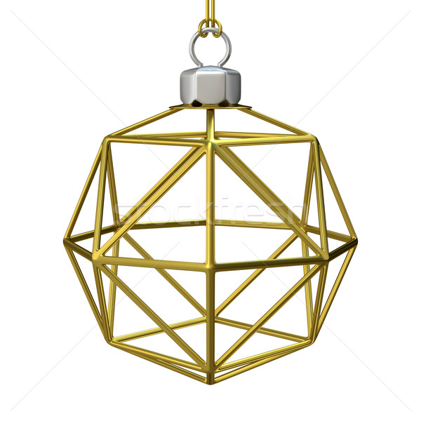 Gold Christmas wire ball. 3D Stock photo © djmilic