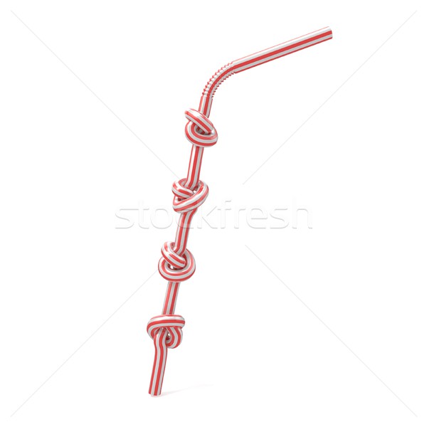 Drinking straw knotted. 3D Stock photo © djmilic