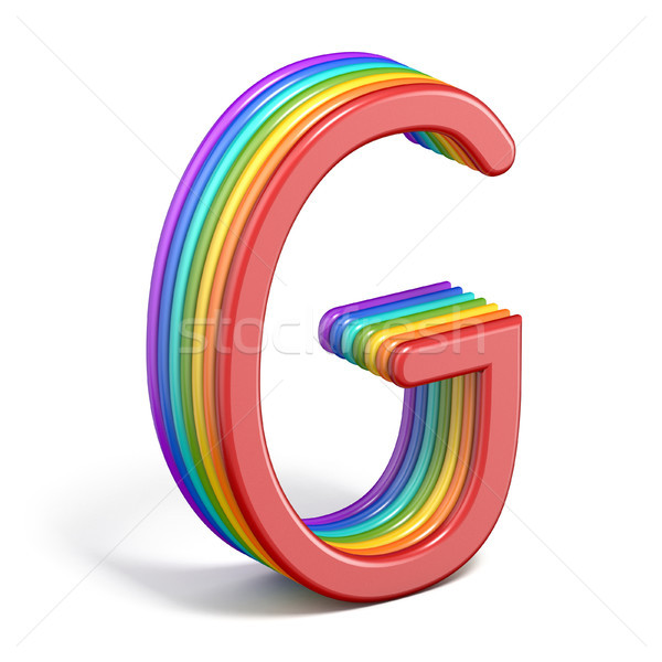Rainbow carattere 3D illustrazione Foto d'archivio © djmilic