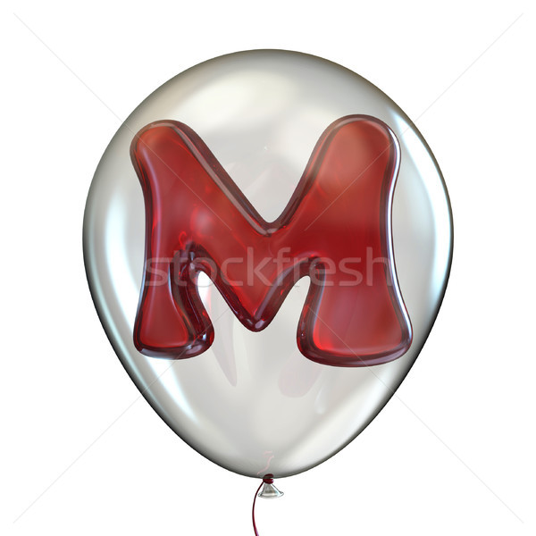 Lettre m transparent ballon 3D rendu 3d illustration [[stock_photo]] © djmilic