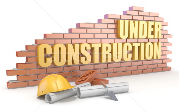 Under construction sign. 3D Stock photo © djmilic