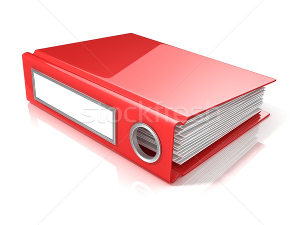 Red office folder. 3D Stock photo © djmilic
