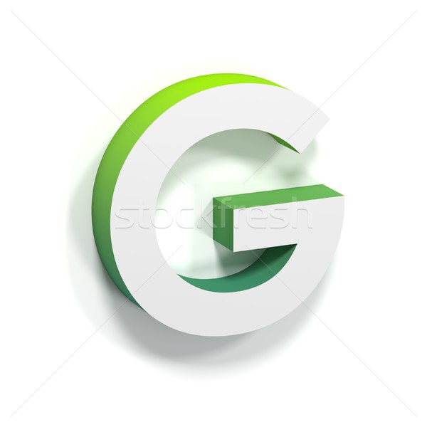 Green gradient and soft shadow letter G Stock photo © djmilic