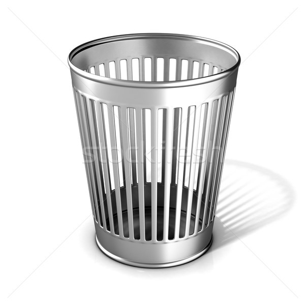 Empty metal trash bin Stock photo © djmilic