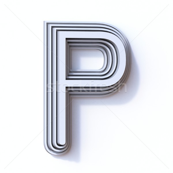 Three steps font letter P 3D Stock photo © djmilic