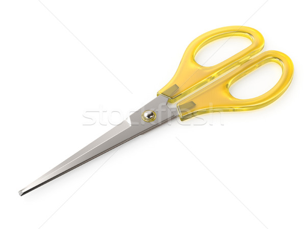 Yellow closed scissors 3D Stock photo © djmilic