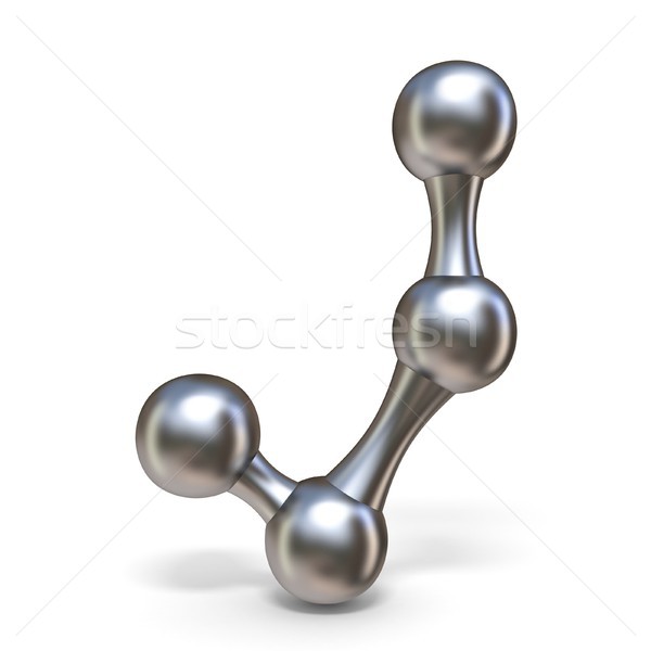Steel molecular font Letter J 3D Stock photo © djmilic