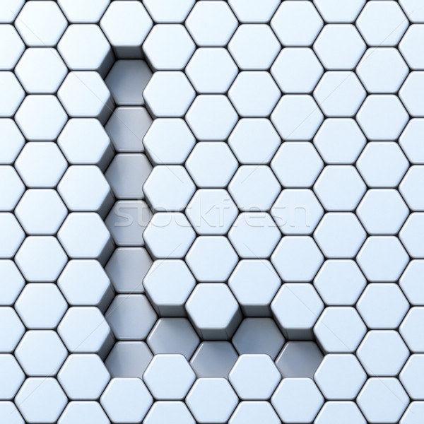 Hexagonal grid letter L 3D Stock photo © djmilic