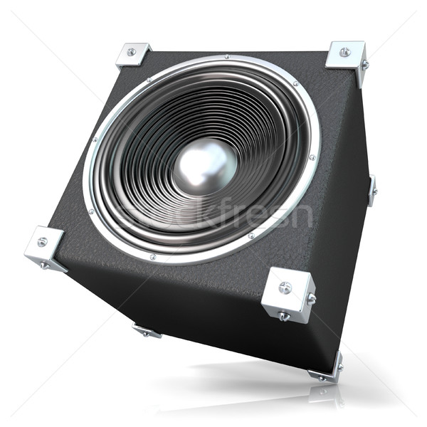 Black audio speaker. 3D Stock photo © djmilic