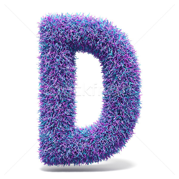 紫色 毛皮 文字d 3次元の図 3dのレンダリング 実例 ストックフォト © djmilic