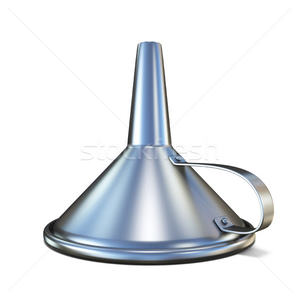 Metal funnel 3D rendering illustration on white background Stock photo © djmilic