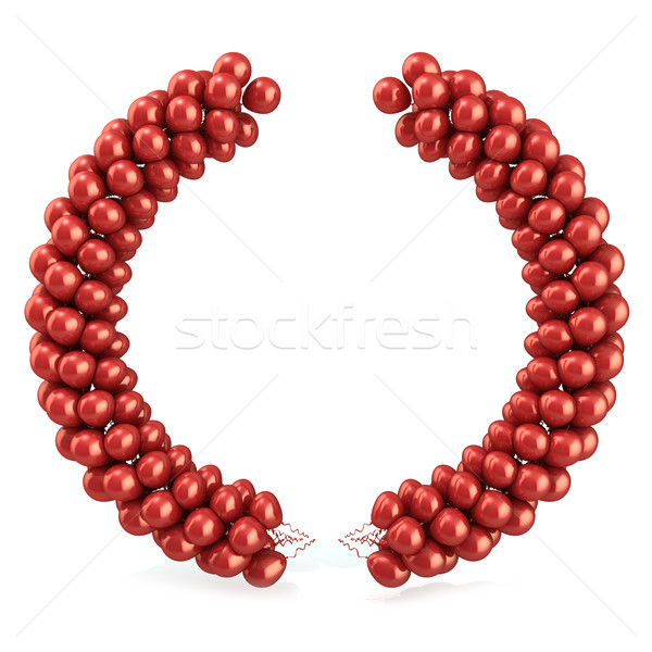 [[stock_photo]]: Rouge · ballons · arc · laurier · isolé · blanche