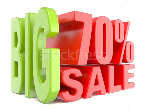 Stockfoto: Groot · verkoop · procent · 3D · woorden · teken