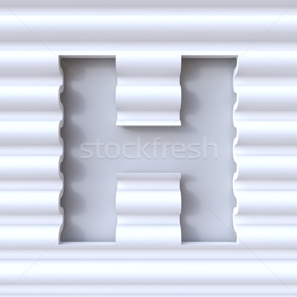 Police vague surface lettre h 3D [[stock_photo]] © djmilic