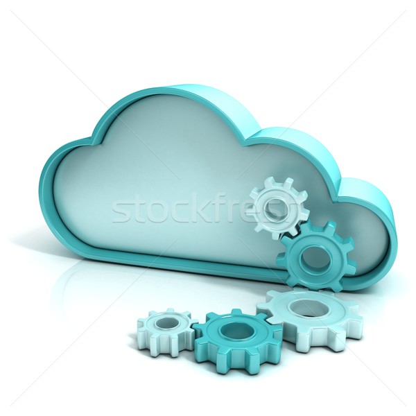 Cloud computing concept 3D computer icon Stock photo © djmilic