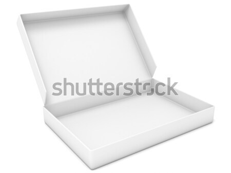 Empty white box. Side view. 3D Stock photo © djmilic