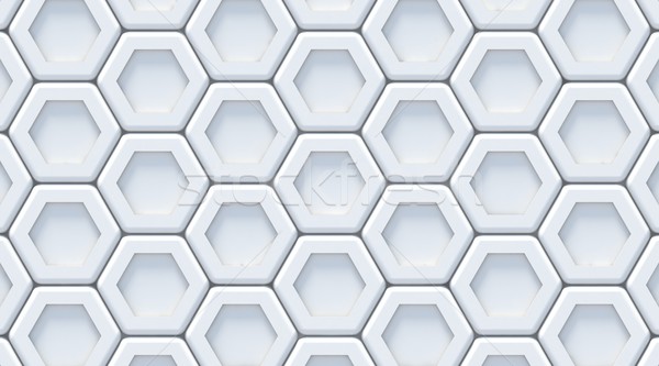 White gray abstract hexagonal background. 3D Stock photo © djmilic