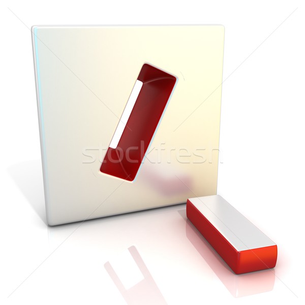 Stock photo: Divide sign. 3D