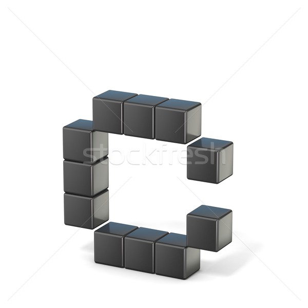 Stockfoto: Beetje · doopvont · letter · c · 3D · 3d · render · illustratie