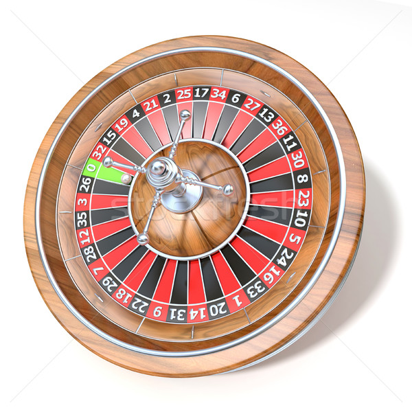 Ruota della roulette 3D rendering 3d illustrazione isolato bianco Foto d'archivio © djmilic