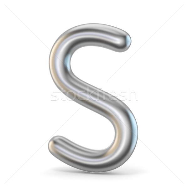 Metal alphabet symbol. Letter S 3D Stock photo © djmilic