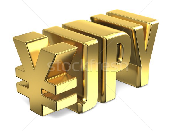 Japanese yen JPY golden currency sign 3D Stock photo © djmilic