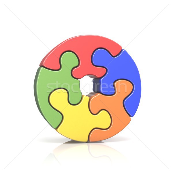 Stockfoto: Puzzel · 3D · 3d · render · illustratie