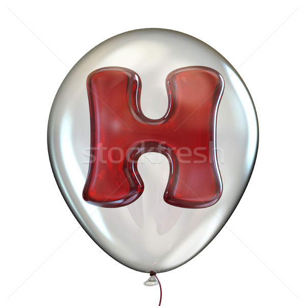 Letter H in transparent balloon 3D Stock photo © djmilic