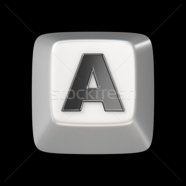 Computer keyboard key FONT. Letter A 3D Stock photo © djmilic