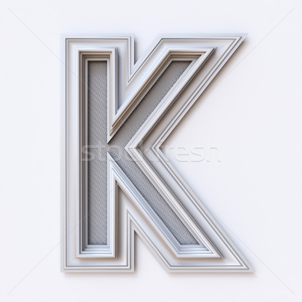White picture frame font Letter K 3D Stock photo © djmilic