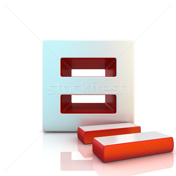 Equally sign. 3D Stock photo © djmilic
