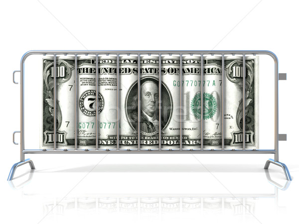 Steel and dollar barricades Stock photo © djmilic